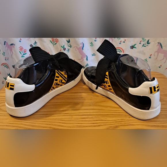 Y2K Jeffrey Campbell Pabst LF Black & Orange Casual Emo Goth Sneaker Shoe SZ 7M - Picture 4 of 8